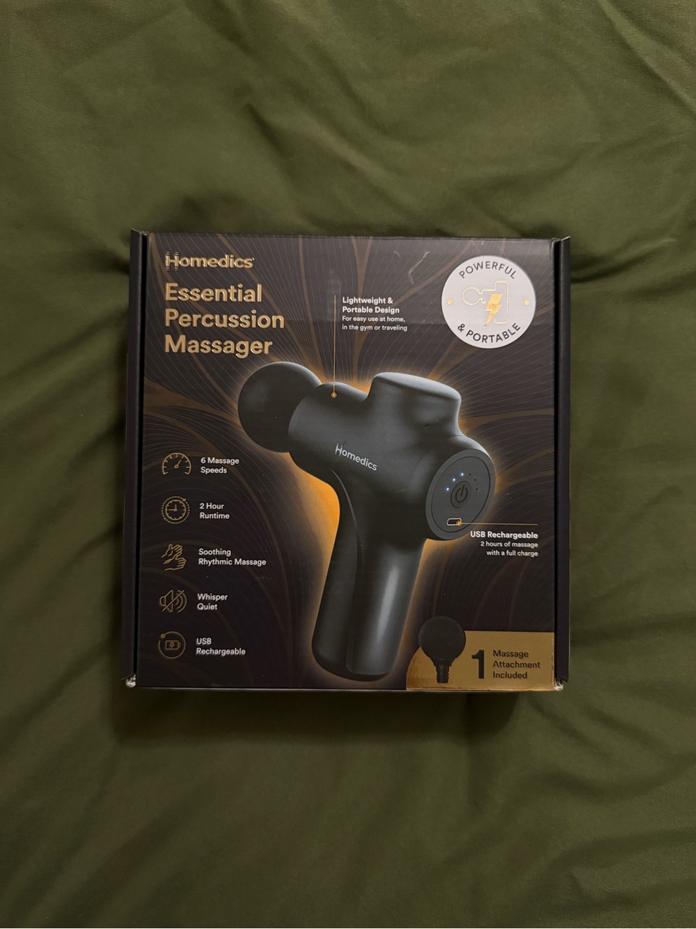 Homedics Essential Percussion Massager - Black